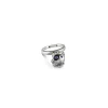 CHANTECLER Anello campanella gatto in argento smalto nero e zaffiri blu ref. 38751