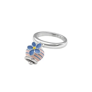 CHANTECLER Anello campanella piccolo in argento e smalti ref. 40606