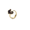 CHANTECLER Anello in argento dorato e smalto nero ref. 34467