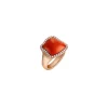 CHANTECLER Anello oro corallo diamanti. 41753 armonia autenticità raffinatezza