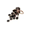 CHANTECLER Anello Paillettes a cascata in oro rosa e smalto nero