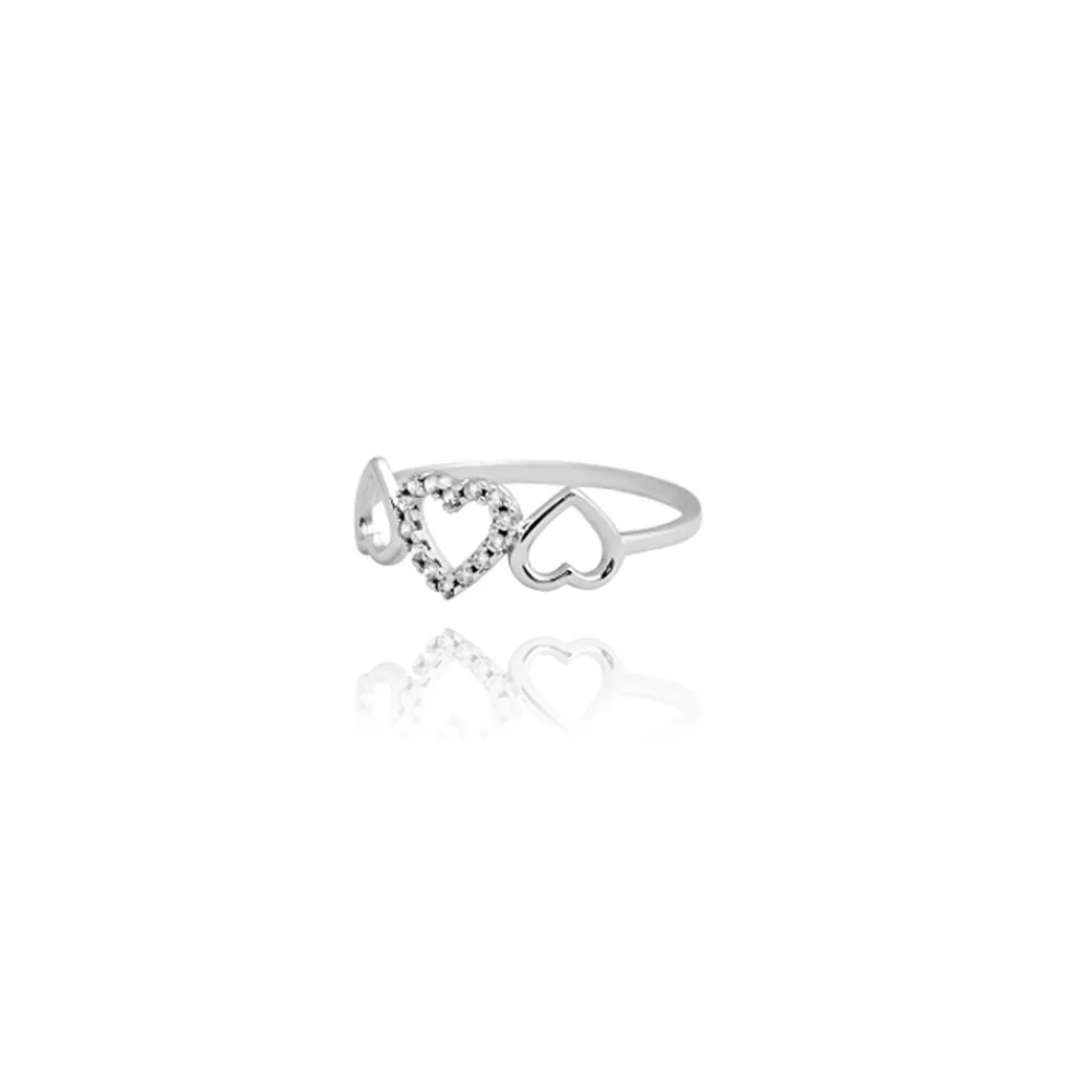 FACCO ANELLO  colore Bianco con zirconi Simbolo:  CUORE "I sentimenti raccontati dall?Anima"