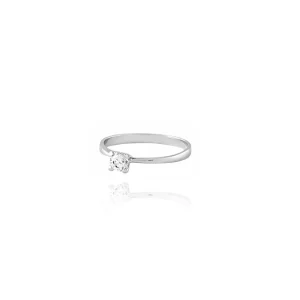 FACCO ANELLO  colore Bianco con zirconi Simbolo:  LUCE "Risplende negli occhi di chi ? felice"