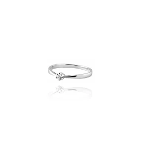 FACCO ANELLO  colore Bianco con zirconi Simbolo:  LUCE "Risplende negli occhi di chi ? felice"