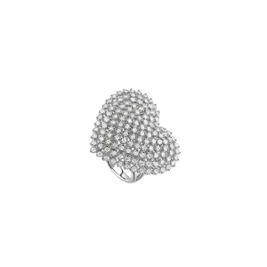 SALVINI Anello cuore grande in oro bianco e diamanti ref. 20088400