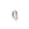 DAMIANI Anello in ceramica bianca oro rosa e diamante ref. 20087254