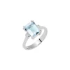 DONNA ORO ANELLO CON ACQUAMARINA E DIAMANTI ref. DAAF5070.004
