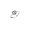 DONNA ORO ANELLO CUORE DELLA REGINA IN ORO BIANCO E DIAMANTI ref. DHAF9496.011