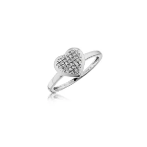 DONNA ORO ANELLO, , CUORE, ORO BIANCO,DIAMANTI,DFAF6943.010