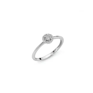 DONNA ORO ANELLO IN ORO BIANCO E DIAMANTI ref. DHAF9403.009