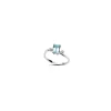 DONNA ORO ANELLO LUCE - ACQUAMARINA RETTANGOLARE E DIAMANTI ref. DHAA7192.003