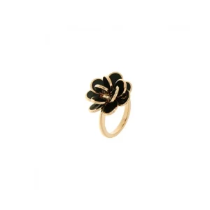 CHANTECLER Anello fiore mini in oro e smalto ref. 35634