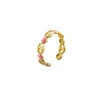 RUE DES MILLE ANELLO MAGLIA MARINA SMALTO ROSA ref. AE-AN-MM-R