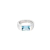 MONTBLANC ANELLO IN ARGENTO E TOPAZIO AZZURRO ref. 36237