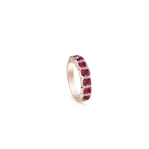 SALVINI Anello in oro rosa diamanti e rubini ref. 20091503