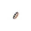 CHANTECLER ANELLO VERETTA IN ORO ROSA E DIAMANTI NERI - PAILLETTES ref. 41021