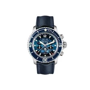 BLANCPAIN Fifty Fathoms Automatique 5066F 1140 52B subacqueo moderno passione acciaio tela vela cronografo flyback luna cicli lunari