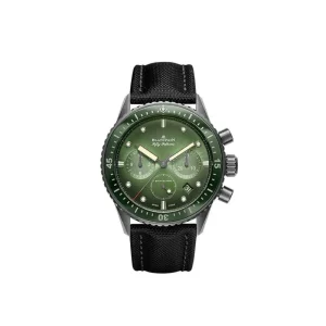 BLANCPAIN Fifty Fathoms Bathyscaphe Chronographe Flyback ref. 5200 0153 B52A subacqueo moderno passione ceramica Liquidmetal Nato verde tropicale tela vela