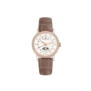 BLANCPAIN Villeret Quantième Phases de Lune 6106 2987 55A eleganza classica tradizioneoro rosso alligatore alzavel cicli lunari