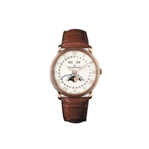 BLANCPAIN Villeret Quantième Complete 6654 3642 55B eleganza classica tradizione finezzaoro rosso alligatore alzavel luna cicli lunari