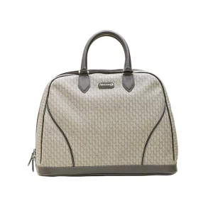 MONTBLANC BORSA IN TESSUTO JACQUARD MOCHA  E PELLE MARRONE ref. 107777