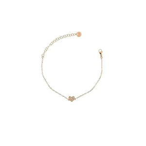 RUE DES MILLE BRACCIALE CATENA E CUORE ZIRCONI ref. BRZ-011-CUO-RUE
