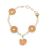 CHANTECLER Bracciale in oro giallo corallo salmone e diamanti ref. 37019