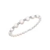 CHANTECLER Bracciale Cherie in oro bianco 18Kt, diamanti e perle freshwater ref. 42327