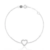 FACCO BRACCIALE colore Bianco con zirconi Simbolo: CUORE "I sentimenti raccontati dall?Anima"