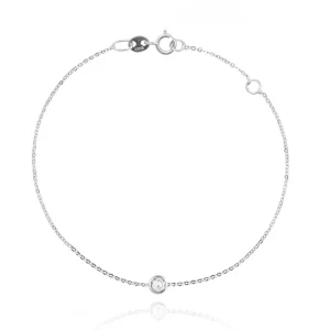 FACCO BRACCIALE  colore Bianco con zirconi Simbolo:  LUCE "Risplende negli occhi di chi ? felice"