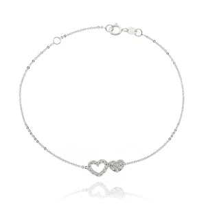 FACCO BRACCIALE  colore Bianco con zirconi Simbolo:  CUORE "I sentimenti raccontati dall?Anima"