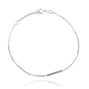 FACCO BRACCIALE  colore Bianco con zirconi Simbolo:  LINEA "La Vita della felicit?"