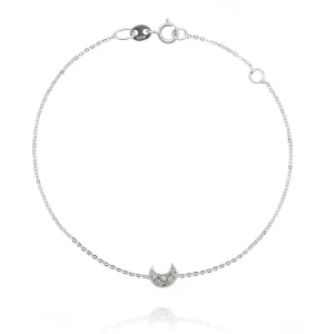 FACCO BRACCIALE  colore Bianco con zirconi Simbolo:  LUNA "Il fascino pi? profondo dell?Anima"