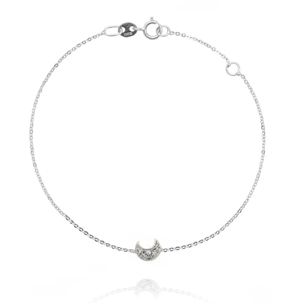 FACCO BRACCIALE  colore Bianco con zirconi Simbolo:  LUNA "Il fascino pi? profondo dell?Anima"