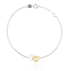 FACCO BRACCIALE  colore Bianco e Giallo Simbolo:  CUORE "La tenerezza racchiusa nel Cuore"