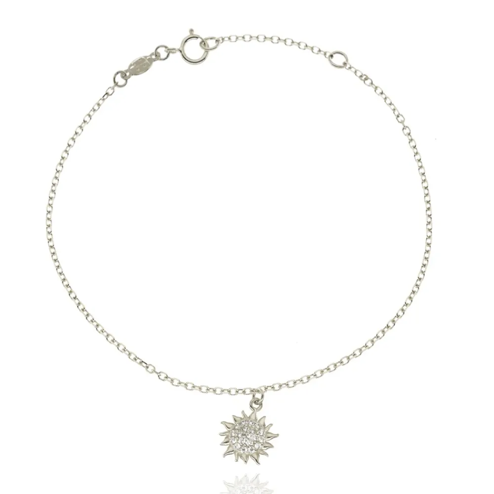 FACCO BRACCIALE  colore Bianco Simbolo:  SOLE "Un raggio di Sole scalda il cuore"