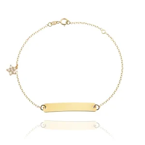 FACCO BRACCIALE  colore Giallo con zirconi Simbolo:  STELLA "La gioia illumina la Vita"