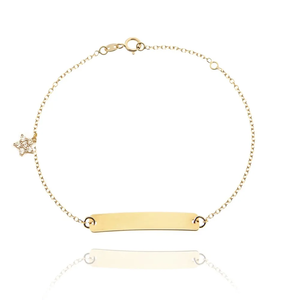 FACCO BRACCIALE  colore Giallo con zirconi Simbolo:  STELLA "La gioia illumina la Vita"