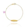 FACCO BRACCIALE  colore Giallo, smalto dipinto a mano da Maestri Orafi,?brevettato?e anallergico. Simbolo:  STELLA "La gioia illumina la Vita"