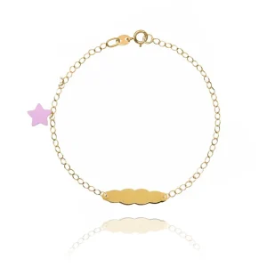 FACCO BRACCIALE  colore Giallo, smalto dipinto a mano da Maestri Orafi,?brevettato?e anallergico. Simbolo:  STELLA "La gioia illumina la Vita"