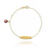 FACCO BRACCIALE  colore Giallo, smalto dipinto a mano da Maestri Orafi,?brevettato?e anallergico. Simbolo:  COCCINELLA "Porta la Fortuna sempre con te"