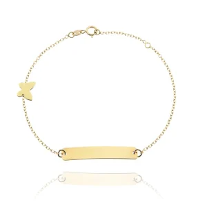 FACCO BRACCIALE  colore Giallo. Simbolo: FARFALLA "La curiosit? di esplorare il Mondo"