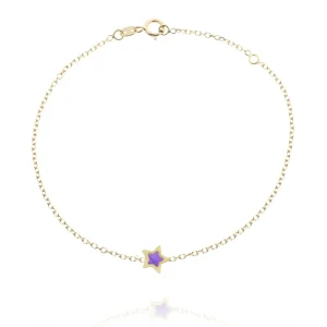 FACCO BRACCIALE  colore Giallo, smalto dipinto a mano da Maestri Orafi,?brevettato?e anallergico. Simbolo:  STELLA "La gioia radiante della Vita"