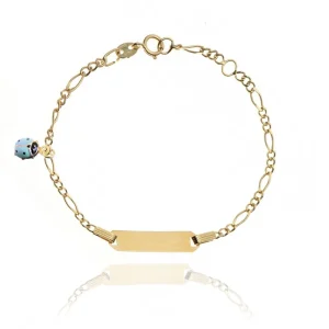FACCO BRACCIALE  colore Giallo, smalto dipinto a mano da Maestri Orafi,?brevettato?e anallergico. Simbolo:  COCCINELLA "Porta la Fortuna sempre con te"