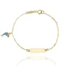 FACCO BRACCIALE  colore Giallo, smalto dipinto a mano da Maestri Orafi,?brevettato?e anallergico. Simbolo:  DELFINO "La libert? di esprimere se stessi"