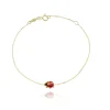 FACCO BRACCIALE colore Giallo, smalto dipinto a mano da Maestri Orafi,?brevettato?e anallergico. Simbolo: COCCINELLA "La fortuna arriva inaspettata"