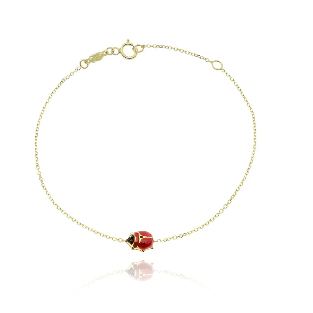 bracciale_colore_giallo_s_0-36.webp FACCO BRACCIALE colore Giallo, smalto dipinto a mano da Maestri Orafi,?brevettato?e anallergico. Simbolo: COCCINELLA "La fortuna arriva inaspettata"