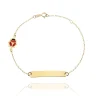 FACCO BRACCIALE  colore Giallo, smalto dipinto a mano da Maestri Orafi,?brevettato?e anallergico. Simbolo:  CUORE "COCCINELLA "Porta la Fortuna sempre con te"