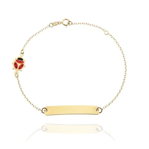 FACCO BRACCIALE  colore Giallo, smalto dipinto a mano da Maestri Orafi,?brevettato?e anallergico. Simbolo:  CUORE "COCCINELLA "Porta la Fortuna sempre con te"