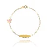 FACCO BRACCIALE  colore Giallo, smalto dipinto a mano da Maestri Orafi,?brevettato?e anallergico. Simbolo: FARFALLA "La curiosit? di esplorare il Mondo"
